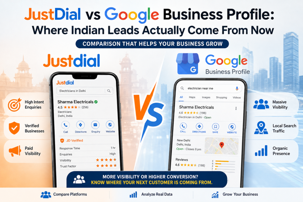 JustDial vs Google Business Profile: Where Indian Leads Actually Come From Now
