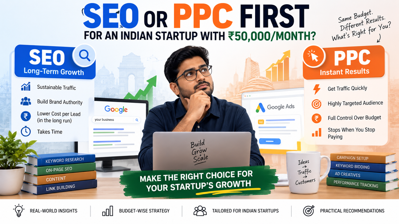 SEO or PPC First for an Indian Startup